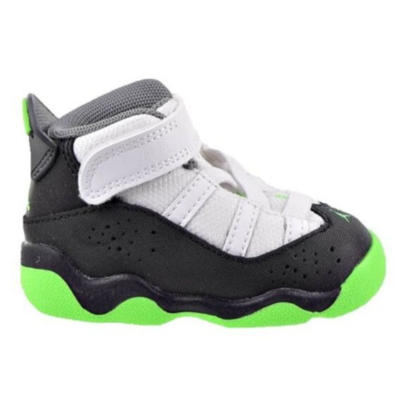 Jordan 6 Rings Shoes Sneakers White / Green 323420-130 Toddler - Picture 2 of 8
